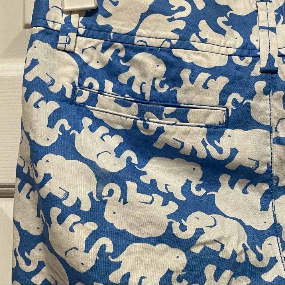 Lilly Pulitzer Callahan Tusk In Sun Elephant printed Shorts blue white 00